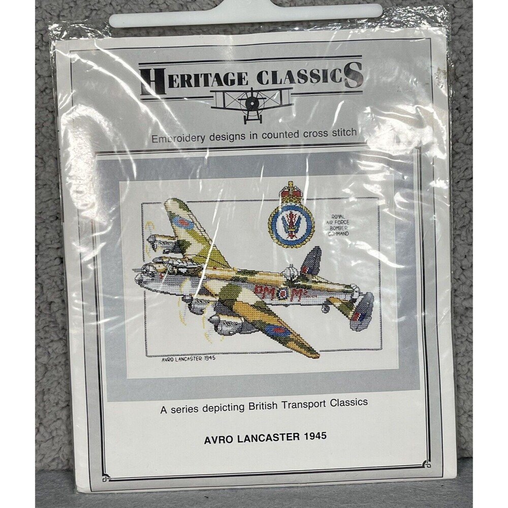 Heritage Stitchcraft Classics Avro Lancaster 1945 Cross Stitch Pattern Chart NEW